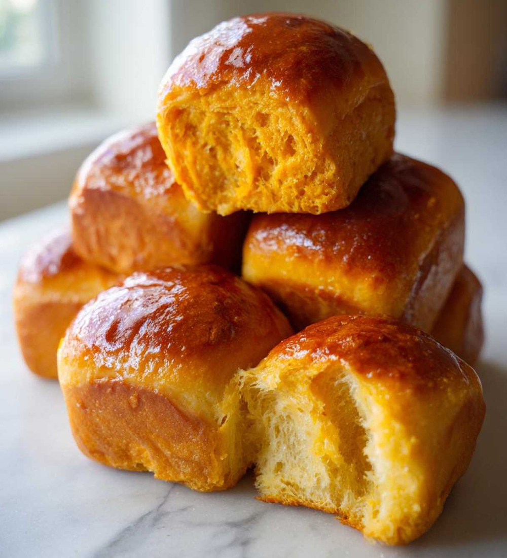 sweet potato rolls on a table